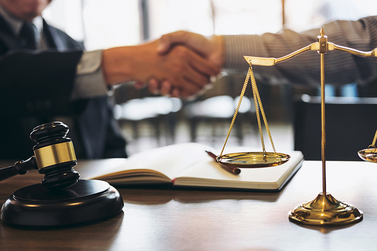 client and attorney shaking hands law concept - Springfield, IL